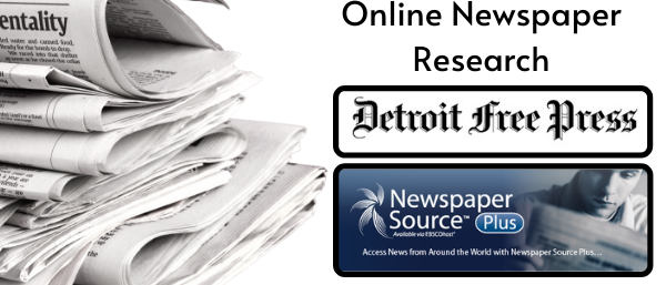 online research with newspapers