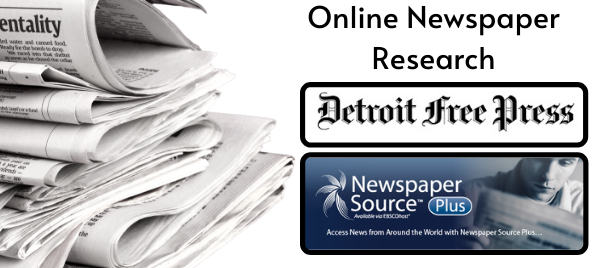 online research with newspapers